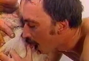 The cunt of this animal is sniffed and worshipped by a horny lad