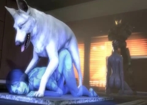 Four-way bestiality sex, 3D zoo porn